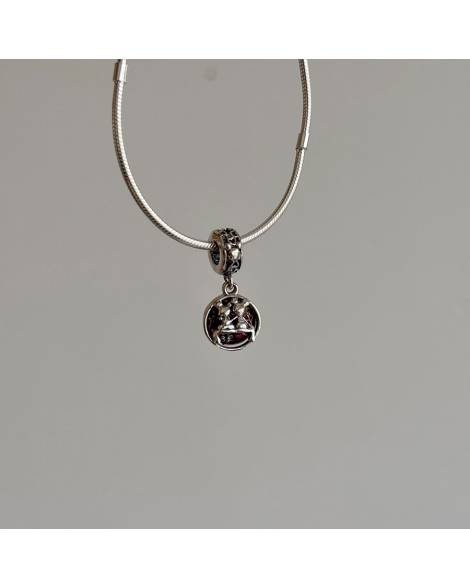 ( PD123 ) Charm Mickey Pando Plata 925
