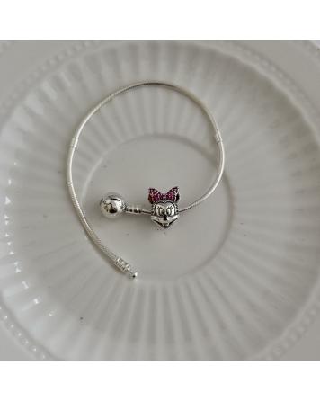 ( PD124 ) Charm Minnie Pando Plata 925