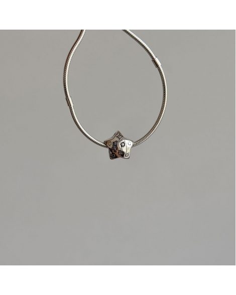 ( PD127 ) Charm Estrellas  Pando Plata 925