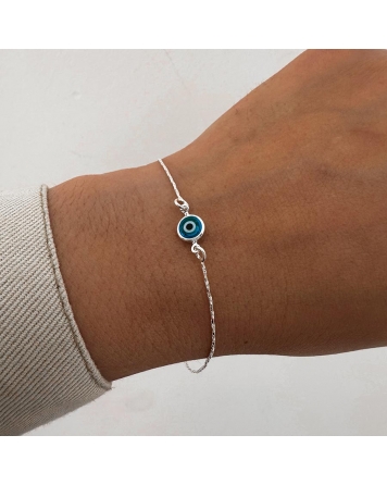 ( PEB10 ) Pulsera con Ojito Acero Blanco