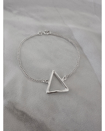 ( PEB33 ) Pulsera con Triangulo Acero Blanco