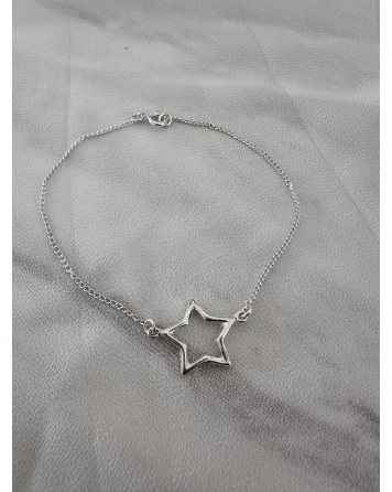 ( PEB34 ) Pulsera con Estrella Acero Blanco