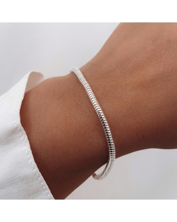 ( PEB7 ) Pulsera Cola de Raton XL Acero Blanco
