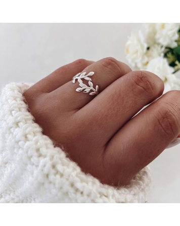 ( PN1101 ) Anillo Hojitas P.925