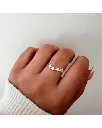 ( PN1127 ) Anillo con Estrellas P.925