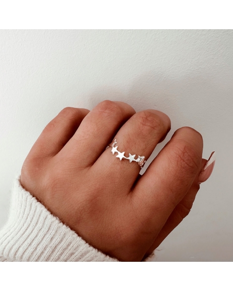 ( PN1127 ) Anillo con Estrellas P.925