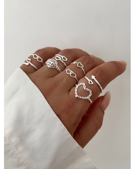( PN1140 ) Anillo Medio Sol PLATA 925