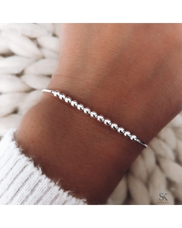 ( PP324 ) Pulsera con Bolitas Centradas