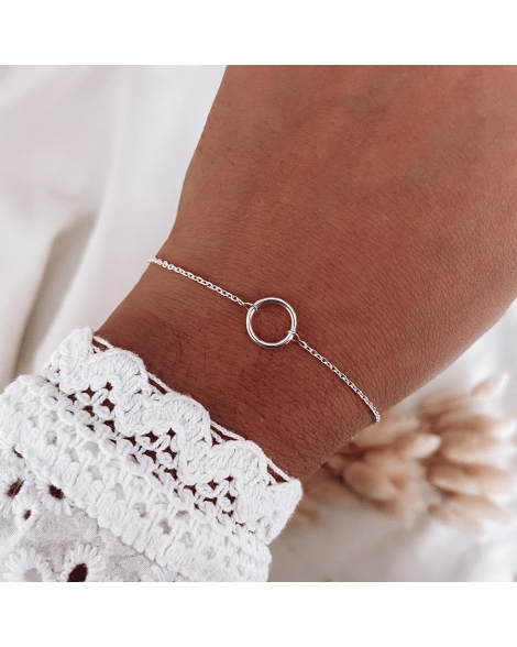 ( PP333 ) Pulsera con Circulo Minimalista AG