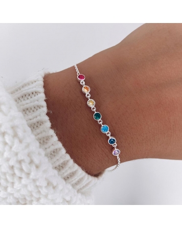 ( PP367 ) Pulsera con Cubic Rojo AG