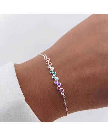 ( PP368 ) Pulsera con Cubic Multicolor AG