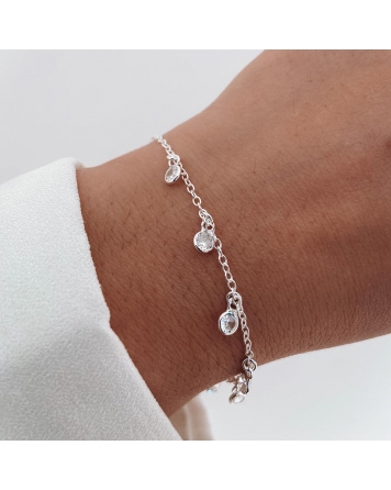 ( PP369 ) Pulsera con Cubic Blanco AG