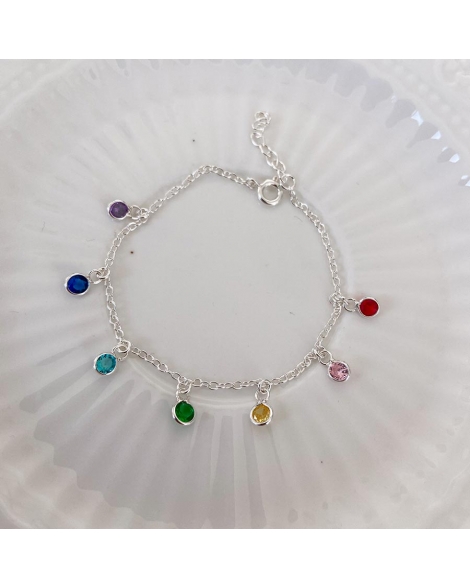 ( PP373 ) Pulsera con Cubic Multicolor AG