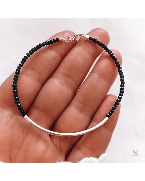 ( PP730 ) Pulseras con cristales negros