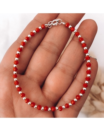 ( PP749 ) Pulsera con Cristales Rojos AG