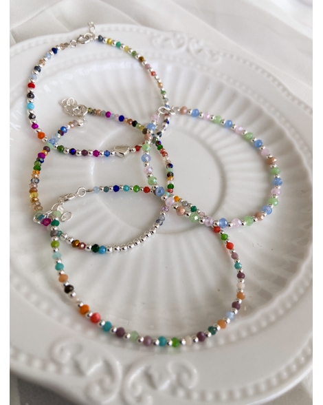 ( PP772 ) Pulsera con Cristales Plata 925