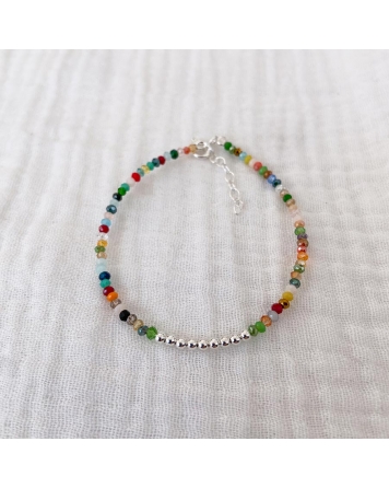 ( PP843 ) Pulsera con cristales Plata 925
