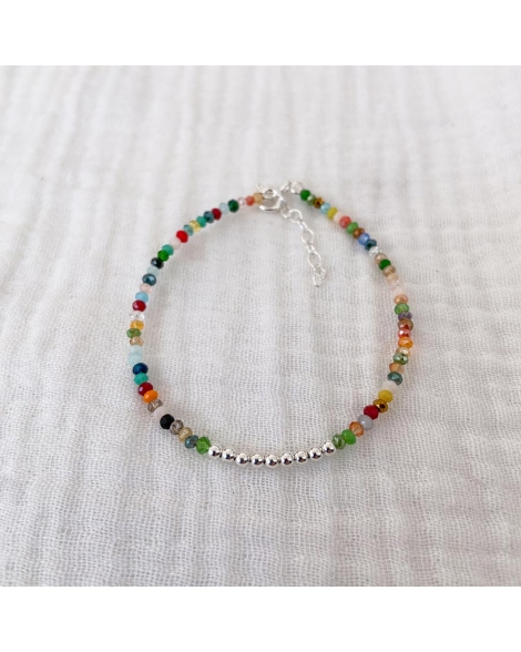 ( PP843 ) Pulsera con cristales Plata 925