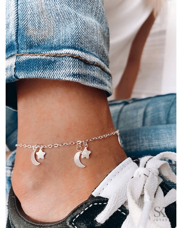 ( PT002 ) Tobilleras con Estrellas y Luna