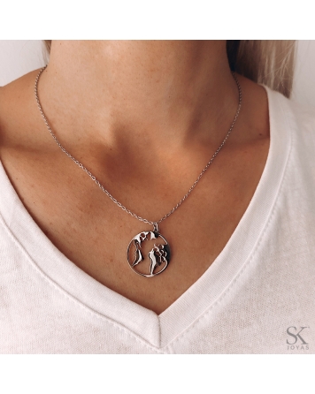 ( S403 ) Collar Planeta Calado A.Q.