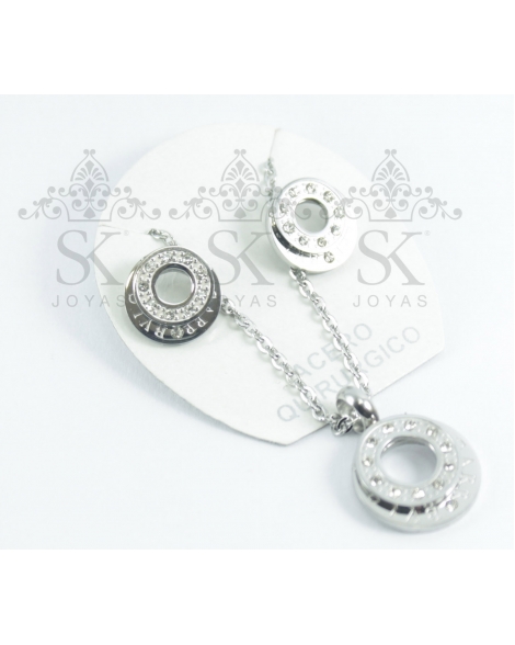 ( S504 ) Sets Circulo doble con Strass A.Q.